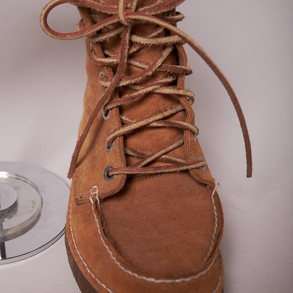 Y2K Vintage SeaVees 7- Eye Trail Boots Tan Leather Work main image 4